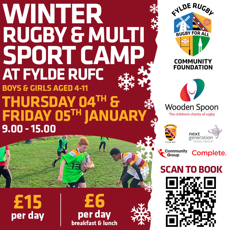 Winter Rugby & Multi-sport Camp at Fylde Rugby Club! Ages 5 - 11 